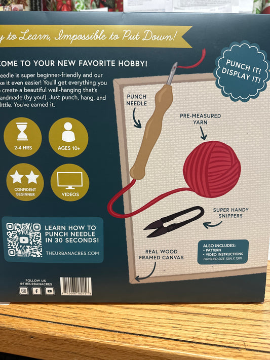 Punch needle kit Butterfly larger square Bernina Jeff Sewing Machine Supplies Colorado