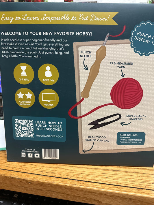 Punch needle kit Beetle larger square Bernina Jeff Sewing Machine Supplies Colorado