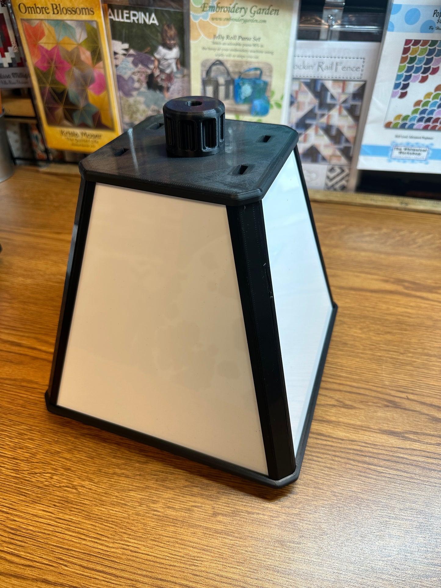 . 4 sided Large spinning accessory cube for stick on holders