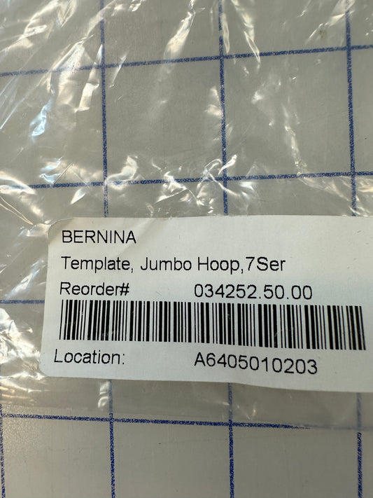 Jumbo hoop grid template for 7 series Bernina Jeff Sewing Machine Tools Supplies Accessories