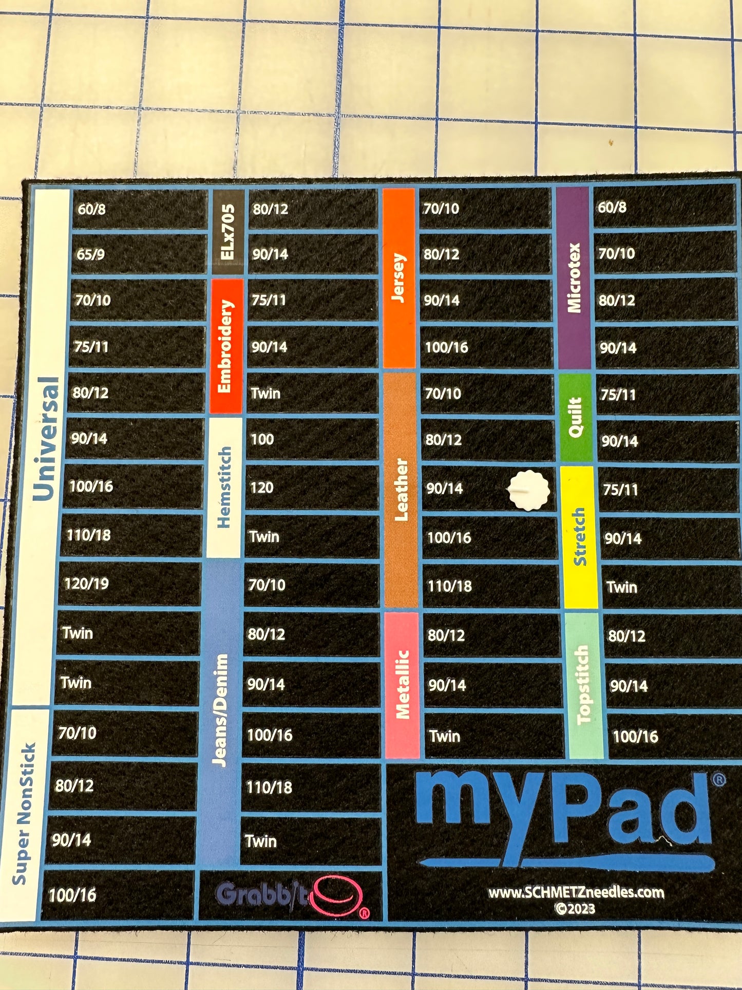 MyPad needle organizer