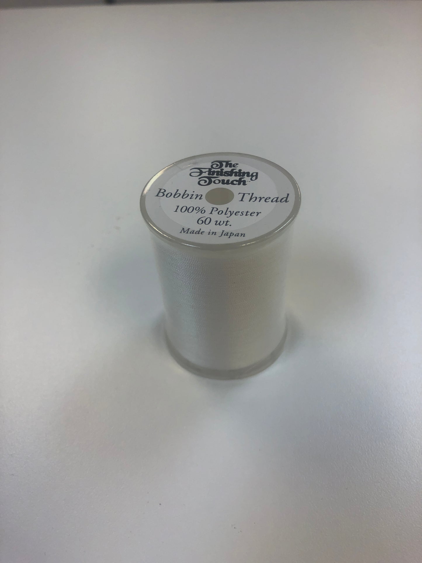The Finishing Touch Bobbin thread 60 Wt. 1200 yards white Recommended by Jeff for embroidery bobbins Bernina 7 series & Baby Locks