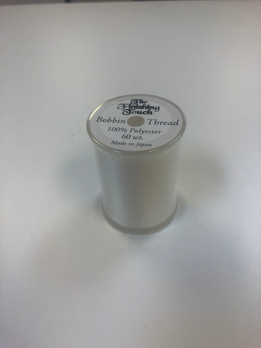 The Finishing Touch Bobbin thread 60 Wt. 1200 yards white Recommended by Jeff for embroidery bobbins Bernina 7 series & Baby Locks Bernina Jeff Sewing Machine Tools Supplies Accessories