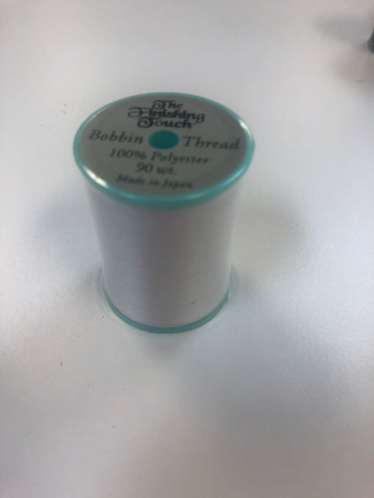 The Finishing Touch Bobbin thread 90 Wt. 1100 yards White Recommended by Jeff for embroidery bobbins Baby Locks Bernina Jeff Sewing Machine Tools Supplies Accessories