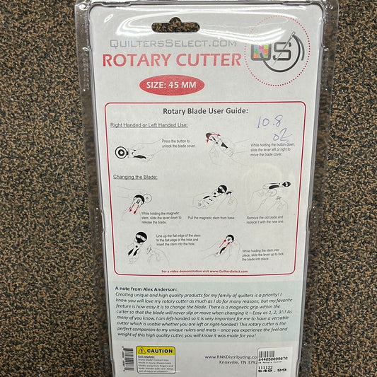 45 mm Rotary Cutter Quilters Select Bernina Jeff Sewing Machine Tools Supplies Accessories