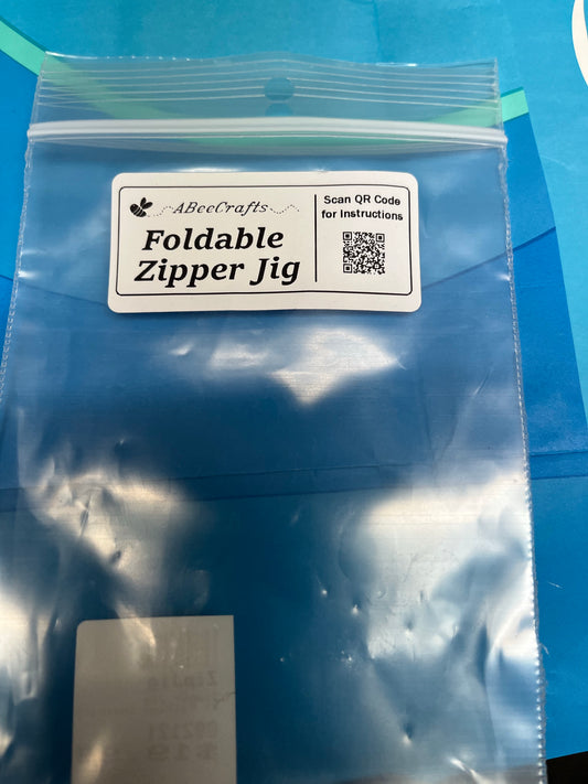 Zipper Jig Foldable used to install zipper sliders / heads on zipper tape like having a third hand. Bernina Jeff Sewing Machine Tools Supplies Accessories