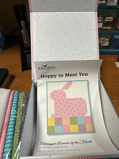 Banner Hoppy to Meet You 12.5 by 15.5 box kit Bernina Jeff Sewing Machine Tools Supplies Accessories