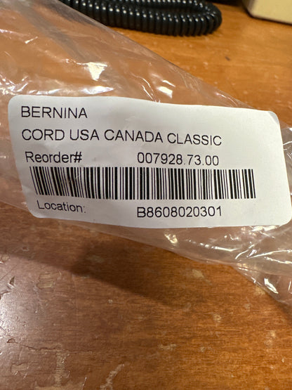 Power Cord fits many brands of machines Bernina Jeff Sewing Machine Tools Supplies Accessories