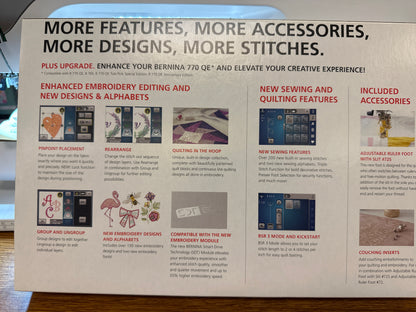 770QE Upgrade for small screen only pre-2018 Bernina Jeff Sewing Machine Tools Supplies Accessories