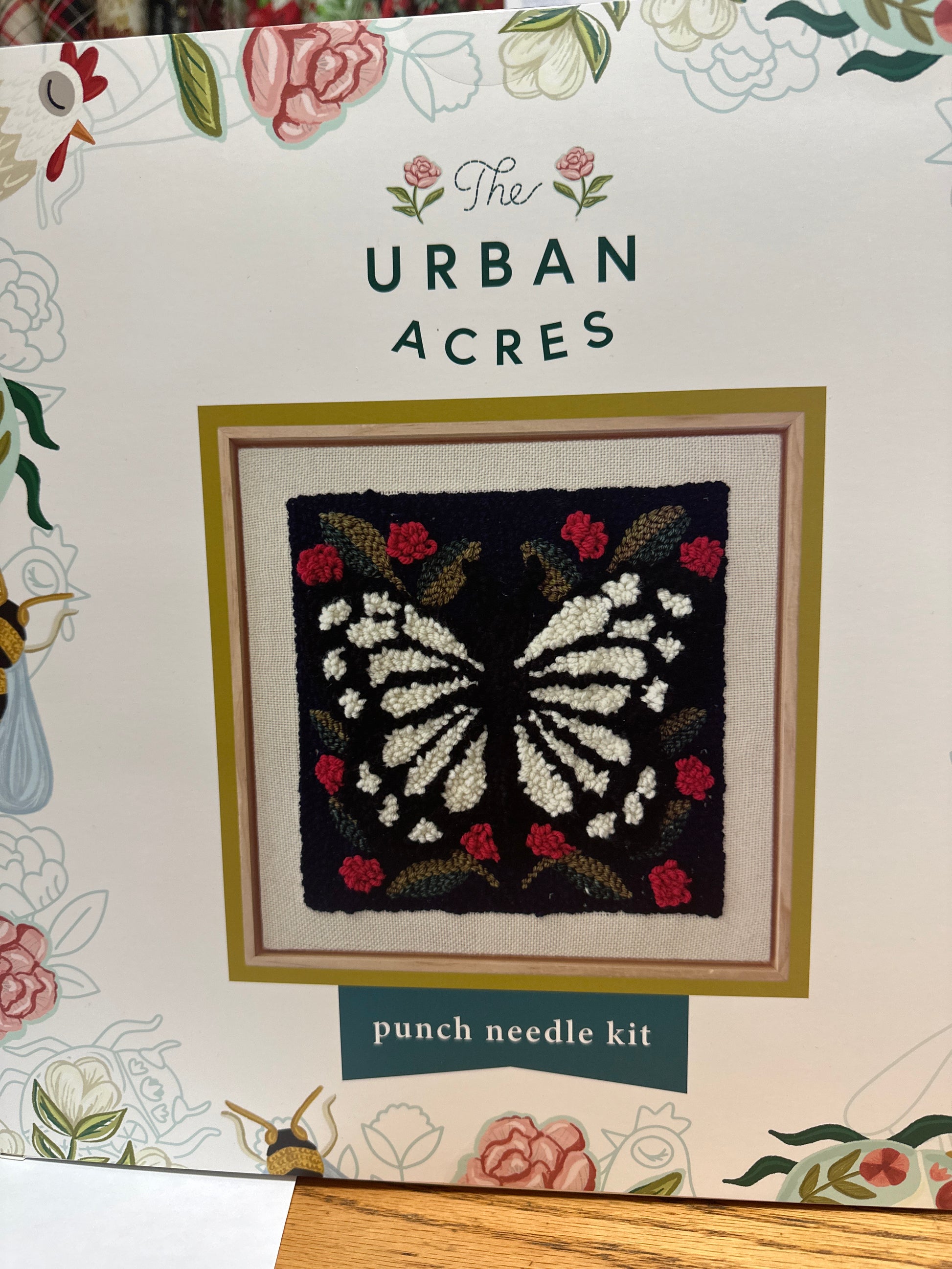 Punch needle kit Butterfly larger square Bernina Jeff Sewing Machine Supplies Colorado