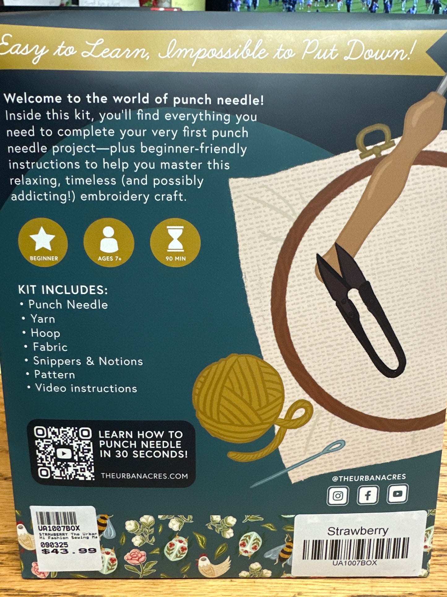 Punch needle kit Strawberry Bernina Jeff Sewing Machine Supplies Colorado