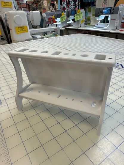 Accessory rack with Bernina Jeff’s picks installed Bernina Jeff Sewing Machine Tools Supplies Accessories