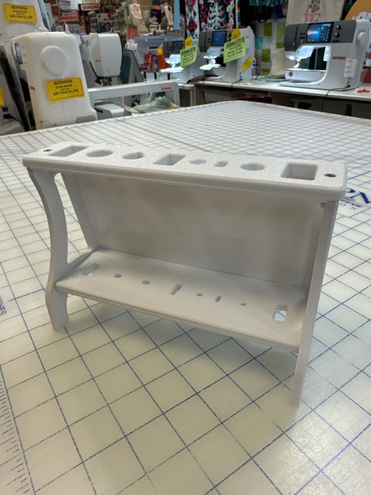 Accessory rack with Bernina Jeff’s picks installed Bernina Jeff Sewing Machine Tools Supplies Accessories