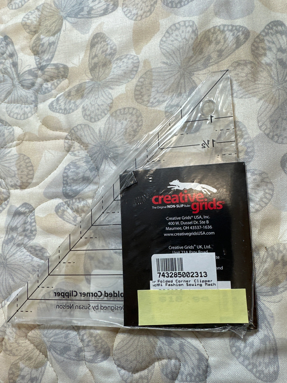 Culapaper Rular Tools Folded corner Clipper ruler half square triangle tool SF â Bernina Jeff