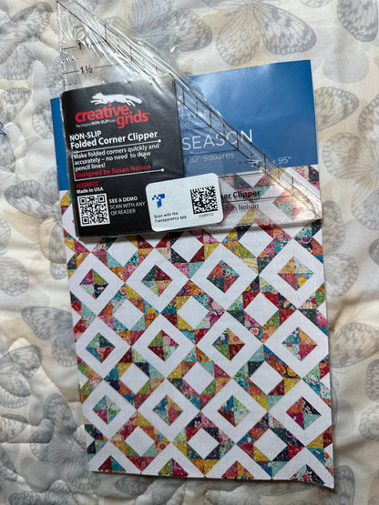 Folded corner Clipper ruler half square triangle tool Bernina Jeff Sewing Machine Tools Supplies Accessories