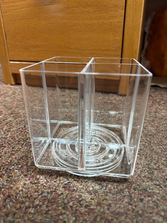 Clear spinner holds sewing tools and stick on holders Bernina Jeff Sewing Machine Supplies Colorado
