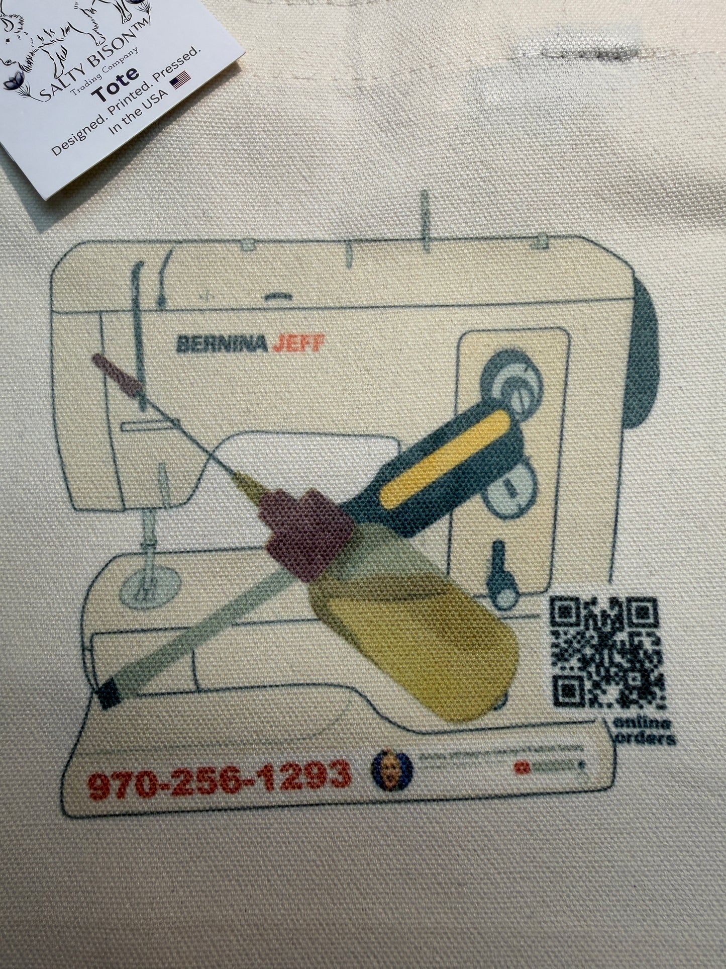 Bernina Jeff canvas tote bag