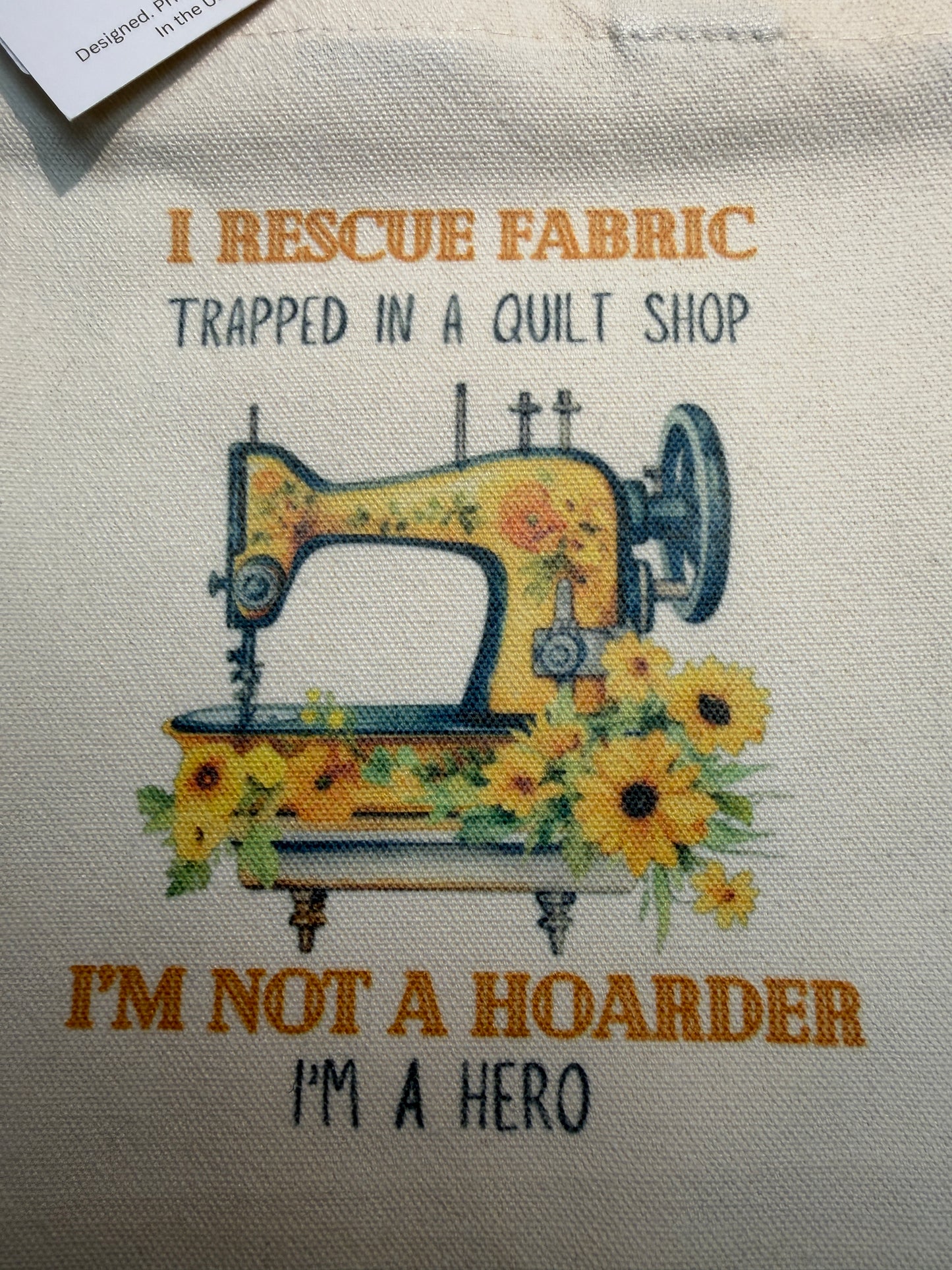 I Rescue Fabric cavas tote bag