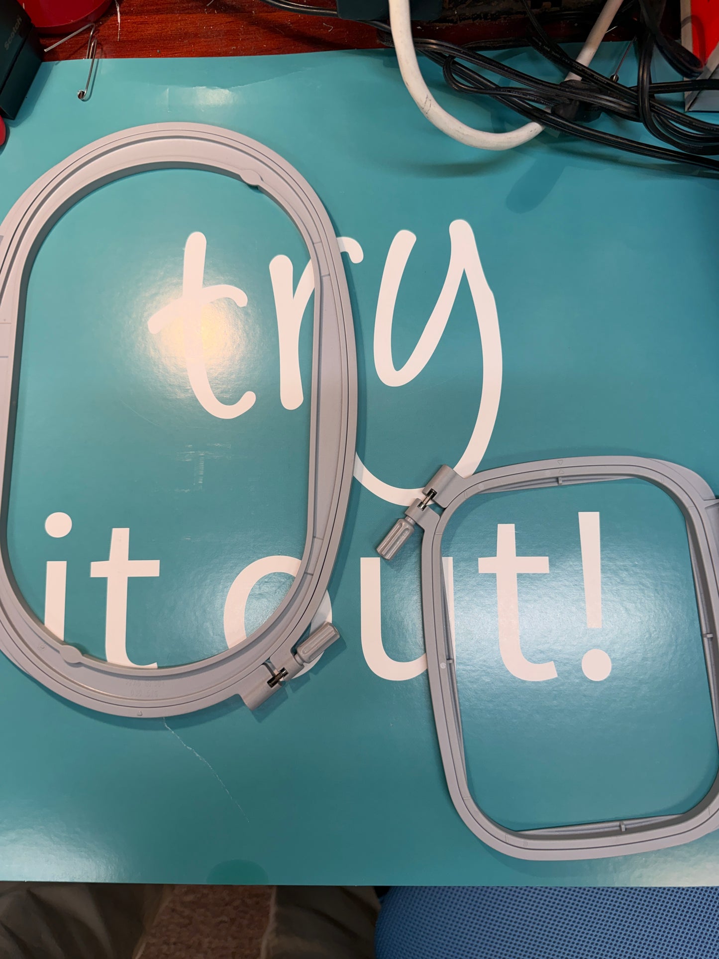 Screw and nut Bernina embroidery hoop repair