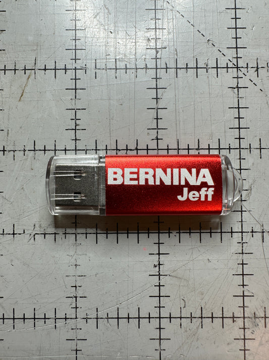 USB drive small capacity for embroidery sewing machines 4GB formatted to FAT32 BERNINA Jeff logo