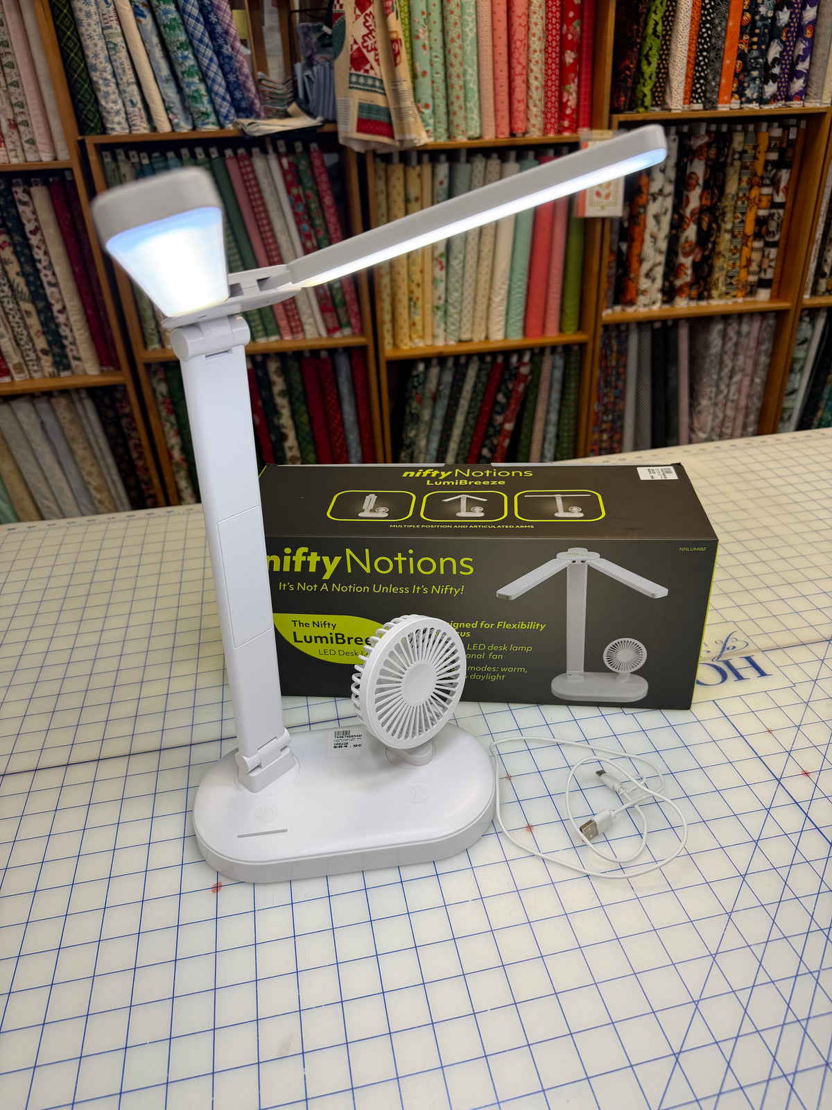 Twin LED lamp with Fan