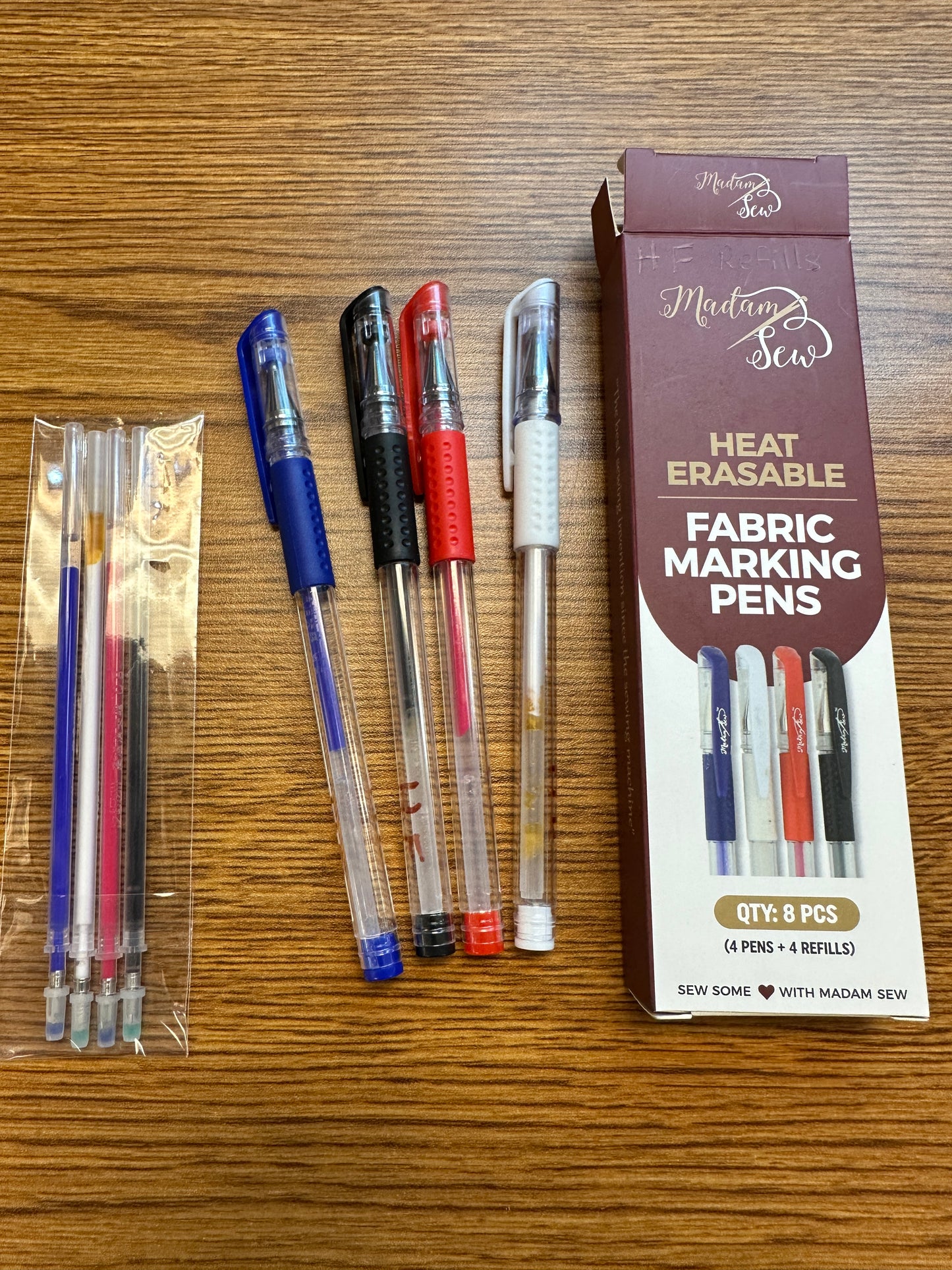 Heat Erasable marking pens 4 colors