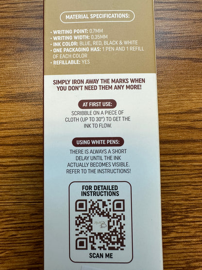 Heat Erasable marking pens 4 colors Bernina Jeff Sewing Machine Tools Supplies Accessories