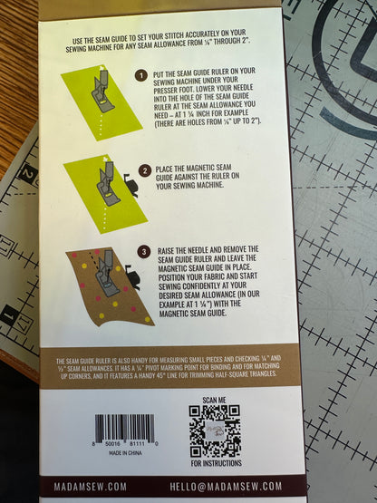 Seam Guide ruler with magnet Bernina Jeff Sewing Machine Tools Supplies Accessories