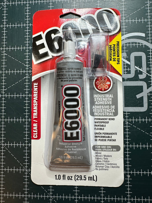 E 6000 clear glue 1 oz clear best multi use glue fabric and flexible repairs