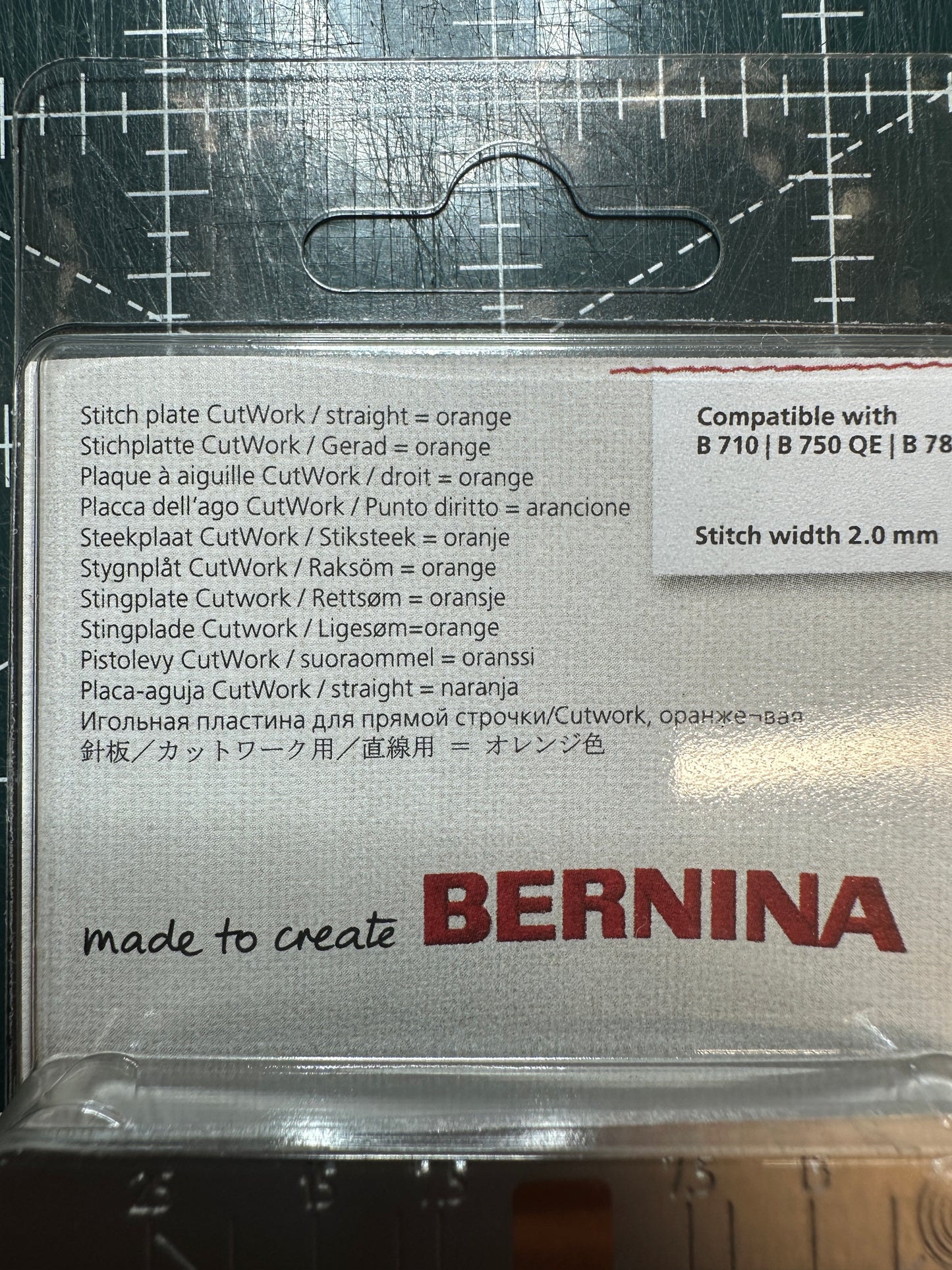 Straight stitch plate Bernina fits 790 770 780 765 750 740 710 590 580 570 480