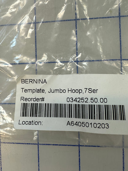 Jumbo hoop grid template for 7 series Bernina Jeff Sewing Machine Tools Supplies Accessories