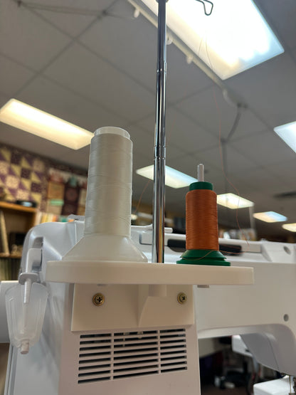 Spool stand fits Bernina 4,5,7,990 models holds two spools any size Bernina Jeff Sewing Machine Supplies Colorado