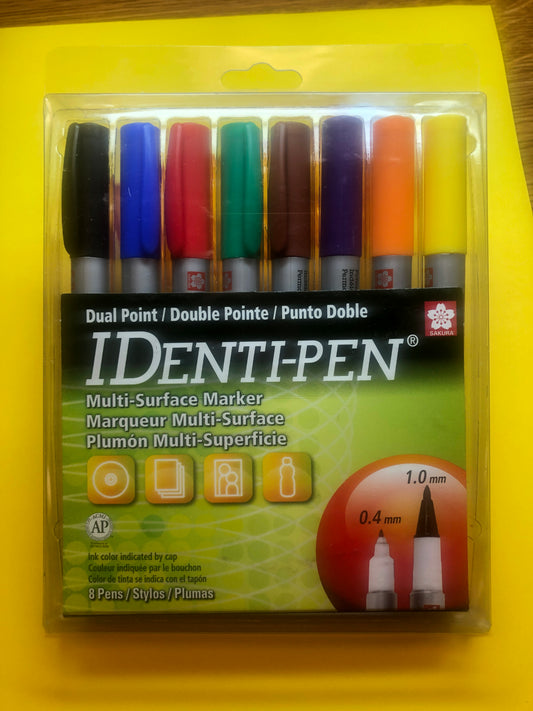 Permanent markers better than sharpie IDenti-Pen set of 8 colors will mark on a mirror fixes embroidery bad spots never washes out Jeff loves these Quilt Label Marker