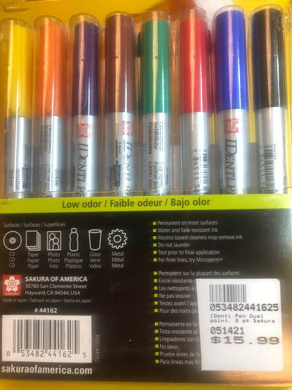 Permanent markers better than sharpie IDenti-Pen set of 8 colors will mark on a mirror fixes embroidery bad spots never washes out Jeff loves these Quilt Label Marker Bernina Jeff Sewing Machine Tools Supplies Accessories