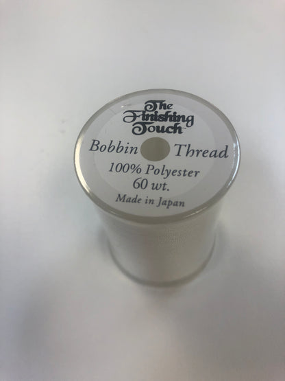 The Finishing Touch Bobbin thread 60 Wt. 1200 yards white Recommended by Jeff for embroidery bobbins Bernina 7 series & Baby Locks Bernina Jeff Sewing Machine Tools Supplies Accessories
