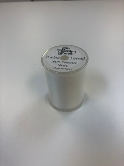 The Finishing Touch Bobbin thread 60 Wt. 1200 yards white Recommended by Jeff for embroidery bobbins Bernina 7 series & Baby Locks Bernina Jeff Sewing Machine Tools Supplies Accessories