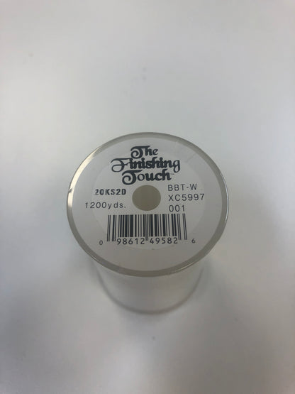 The Finishing Touch Bobbin thread 60 Wt. 1200 yards white Recommended by Jeff for embroidery bobbins Bernina 7 series & Baby Locks Bernina Jeff Sewing Machine Tools Supplies Accessories