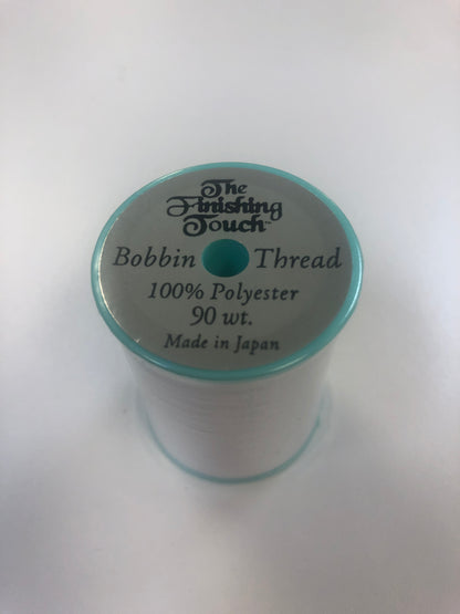 The Finishing Touch Bobbin thread 90 Wt. 1100 yards White Recommended by Jeff for embroidery bobbins Baby Locks Bernina Jeff Sewing Machine Tools Supplies Accessories