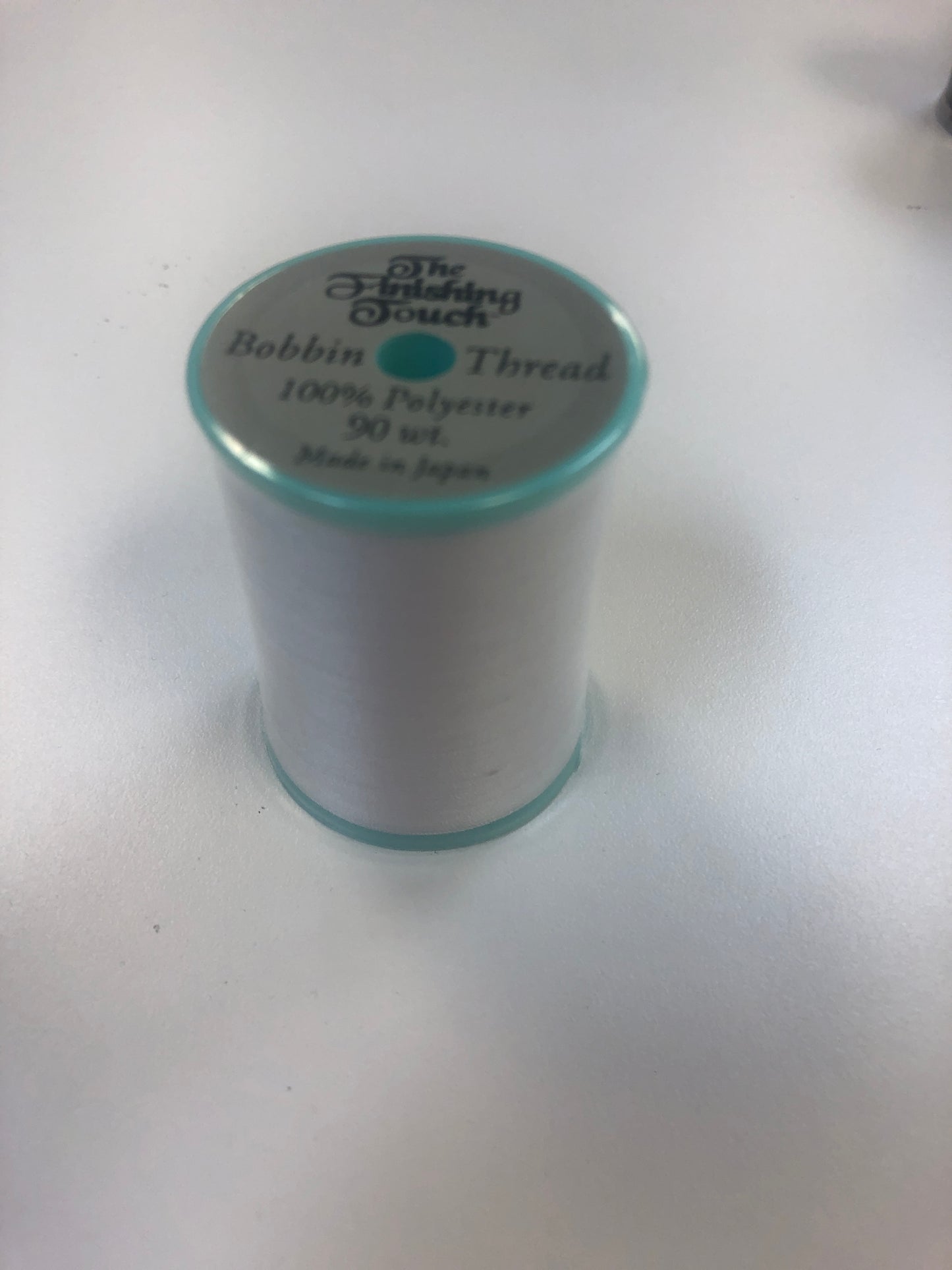 The Finishing Touch Bobbin thread 90 Wt. 1100 yards White Recommended by Jeff for embroidery bobbins Baby Locks