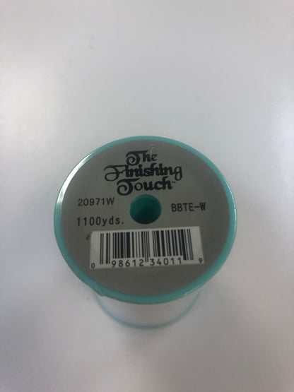 The Finishing Touch Bobbin thread 90 Wt. 1100 yards White Recommended by Jeff for embroidery bobbins Baby Locks Bernina Jeff Sewing Machine Tools Supplies Accessories