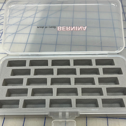 Jumbo bobbin empty case fits all black bobbins 4 5 7 8 series safe foam insert Bernina Jeff Sewing Machine Tools Supplies Accessories