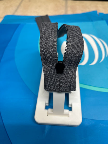 Zipper Jig Foldable used to install zipper sliders / heads on zipper tape like having a third hand. Bernina Jeff Sewing Machine Tools Supplies Accessories