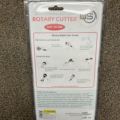 45 mm Rotary Cutter Quilters Select Bernina Jeff Sewing Machine Tools Supplies Accessories